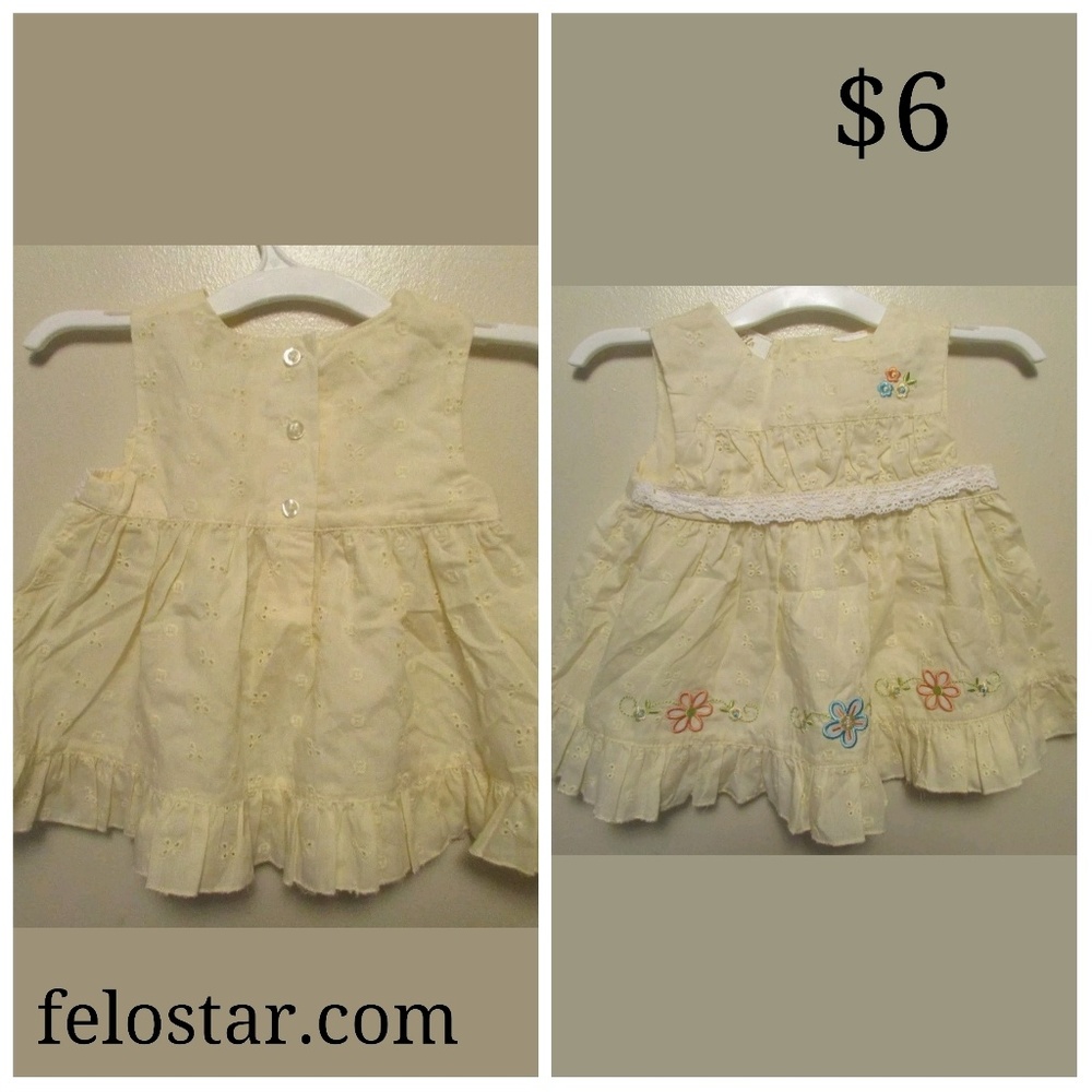 girl little bitty yellow sleeveless size lenght 10